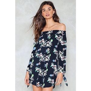 nasty gal off the shoulder tunic dress nwt